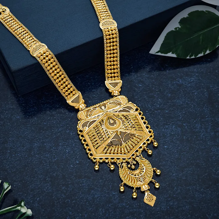 Rajwada Aishani Antique Bridal Long Necklace-NKSS5696 S141 - Image 2