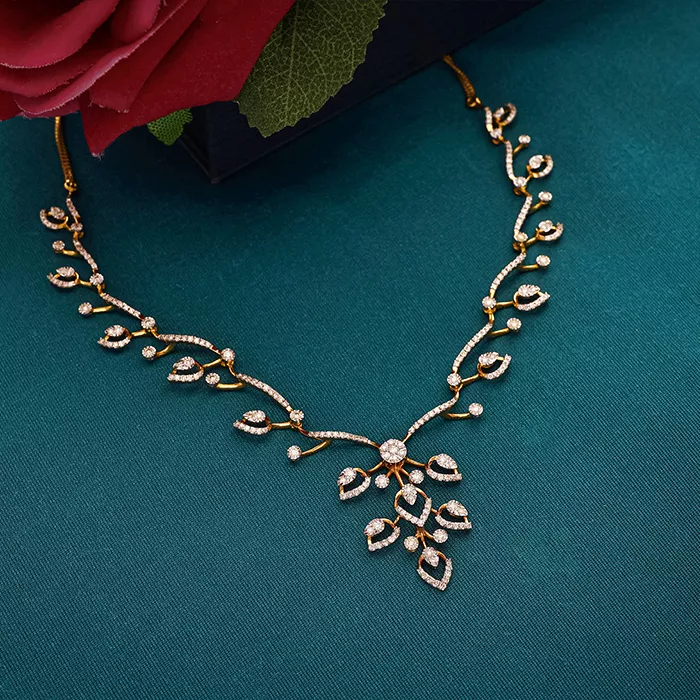 Pranaya Floral Diamond Necklace-DNLC0638 5354UINK15600 C.N:66J410532509 - Image 2