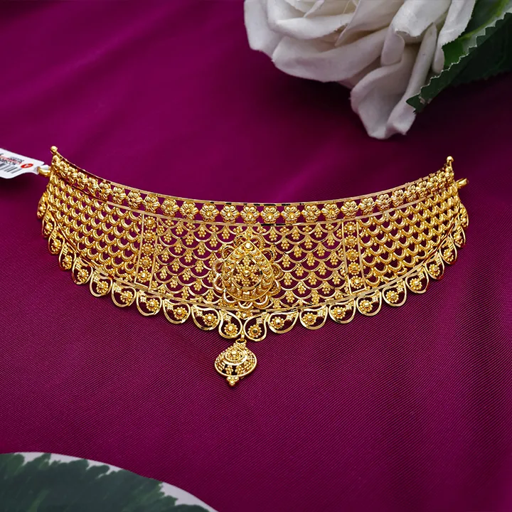 Traditional Bridal Gold Choker Necklace-NCCS0506 SU2E51 - Image 2