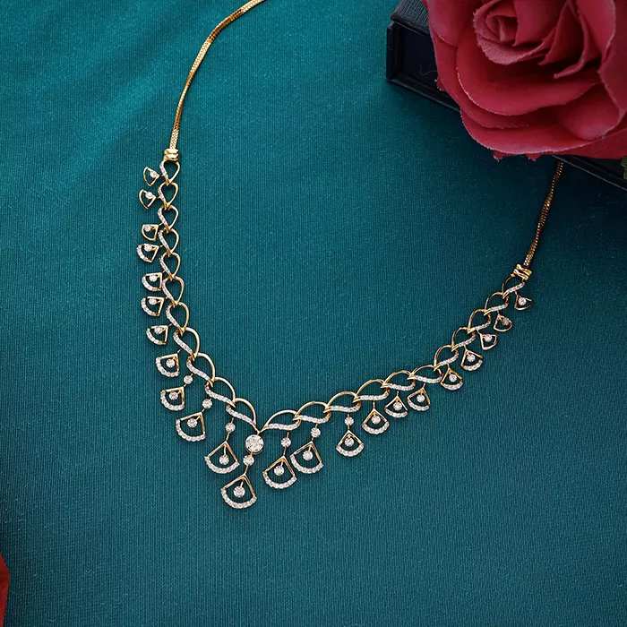 Devyani 18Kt Diamond Drop Necklace-DNLC0778 S214 XNSC3069 C.N:73J95156510 - Image 2