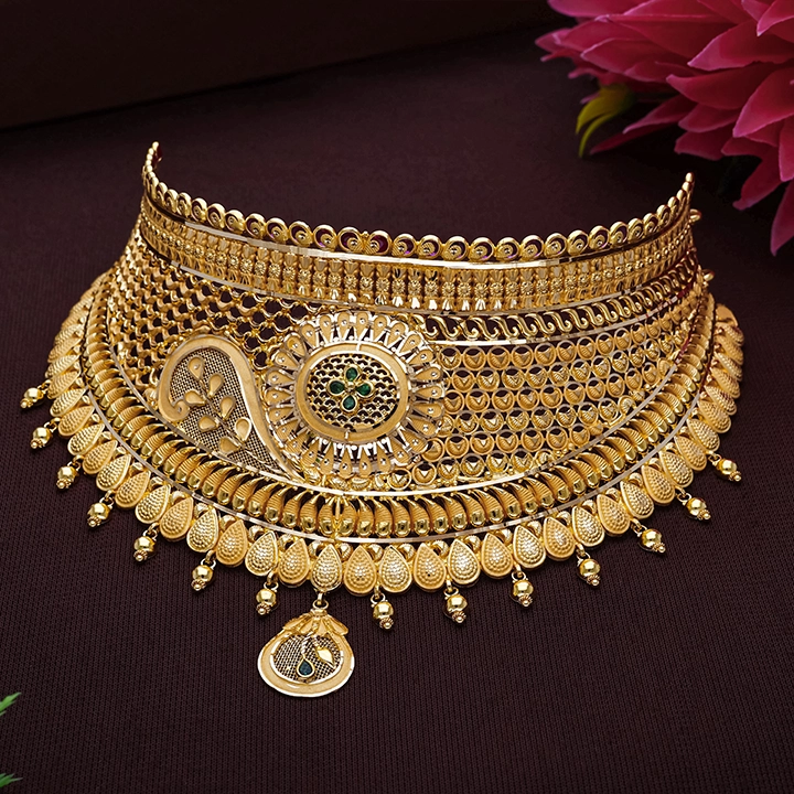 Heritage Bridal Gold Choker-NCCS0800 S141 - Image 2
