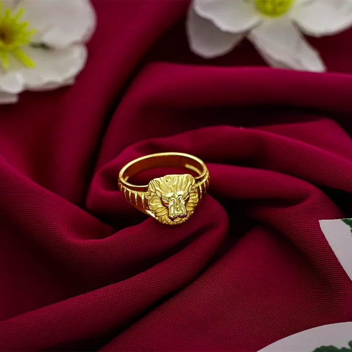Elegant Heritage Lion Gold Finger Ring-RNG8500 S366 - Image 2