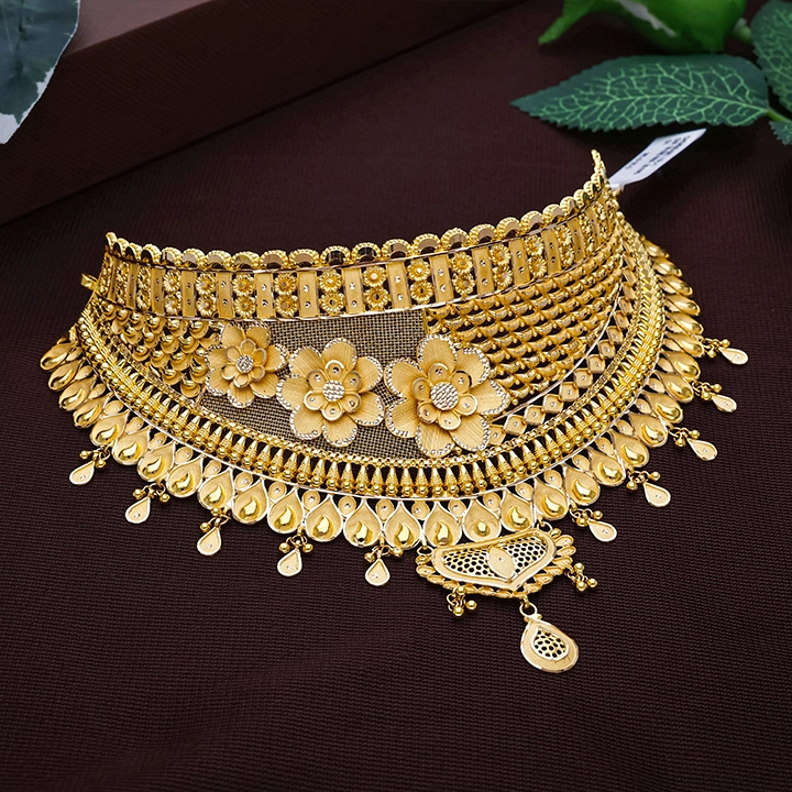 Traditional Bridal Gold Choker-NCCS0802 S141 - Image 2