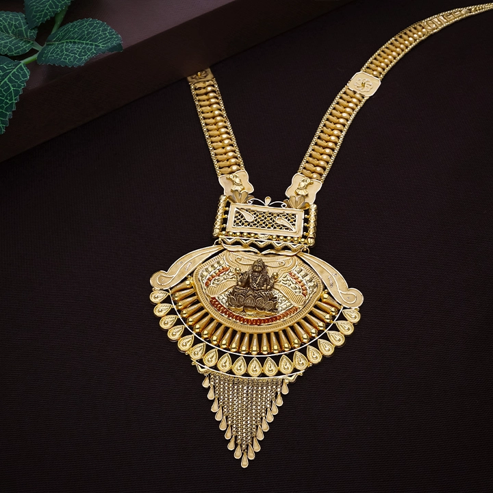 Grand Antique Bridal Long Gold Necklace-NKSL6122SU2EA1 - Image 2