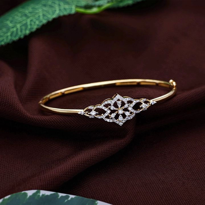 Diamond Filigree Gold Bracelet for Women-DLBR03212 S419 - Image 2