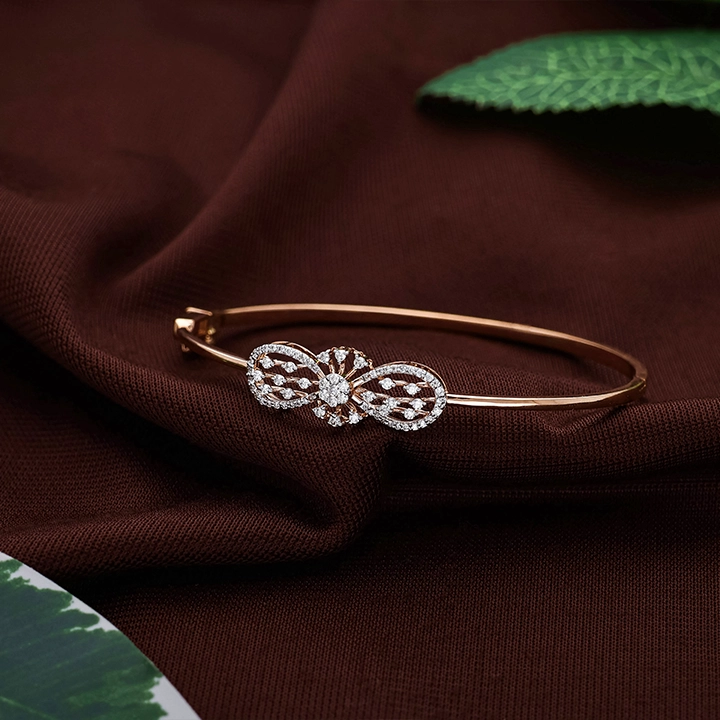 Diamond Butterfly Gold Bracelet for Women-DLBR0213 S419 - Image 2