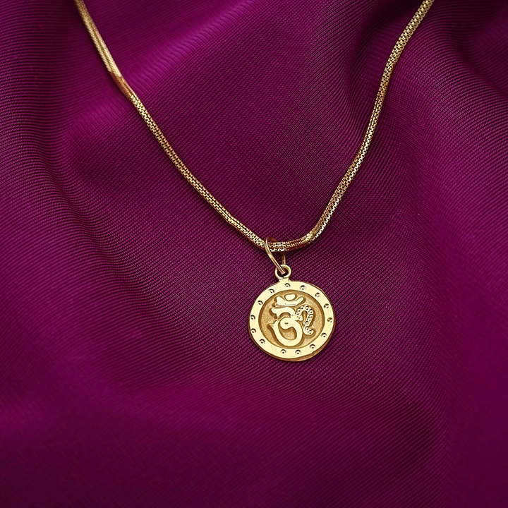 Om Symbol 22K Gold Kids Pendant Locket-LKT5456 SU2E81 - Image 2
