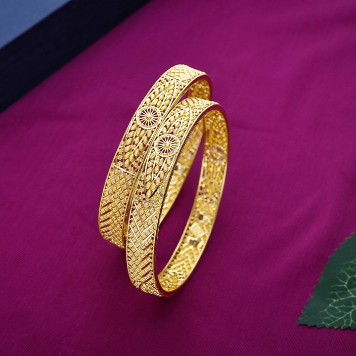 Royal Filigree Gold Bangles - BNG22961SU2E71 - Image 2