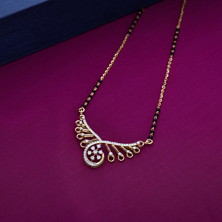 Diamond Vine Bloom Mangalsutra - DMS0773S419 - Image 2