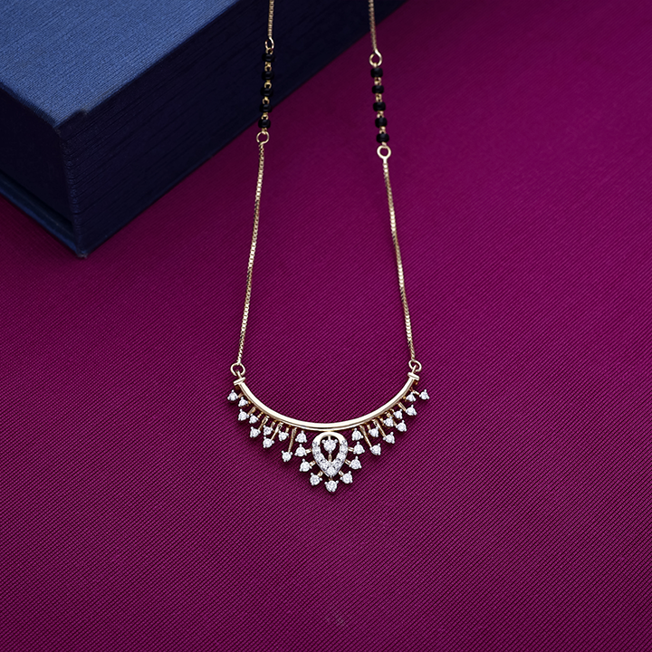 Celestial Halo Diamond Mangalsutra - DMS0735SU2E6I - Image 2