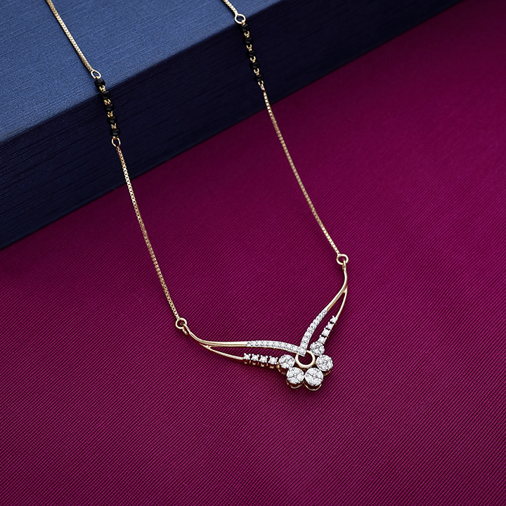 Sparkling Blossom Diamond Mangalsutra - DMS0722SU2E6I - Image 2