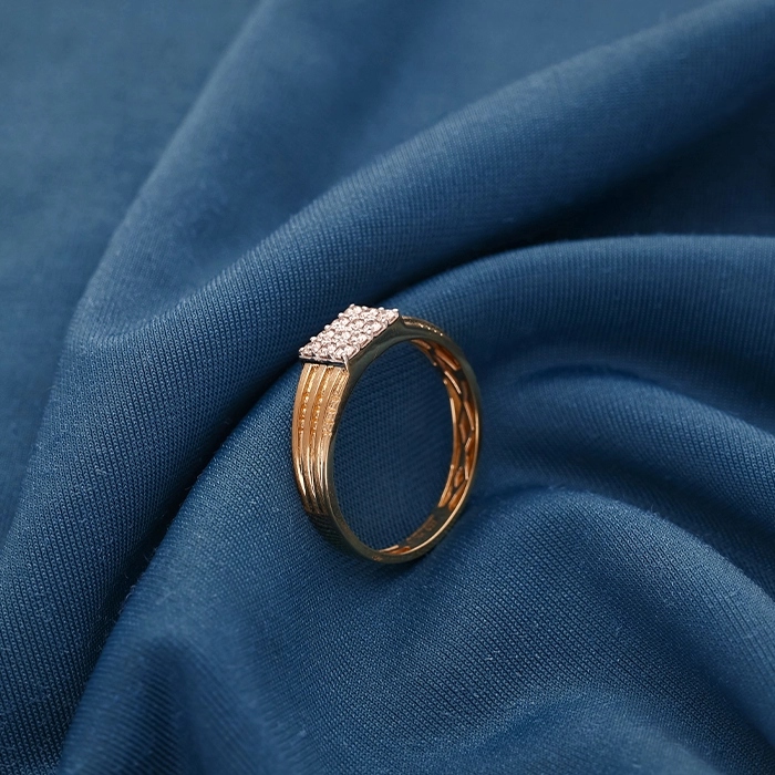Imperial Square Diamond Men's Ring-DGRN1315 SU2E61 LMD9475Y1 - Image 2