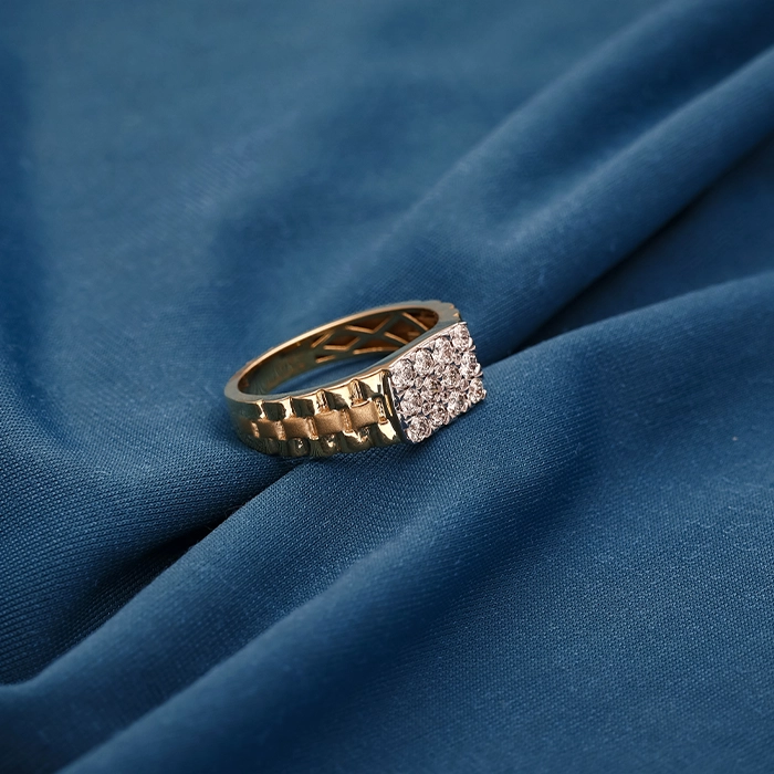 Regal Grid Diamond Men's Ring-DGRN1422 SU2E61 LMD6854Y1 - Image 2
