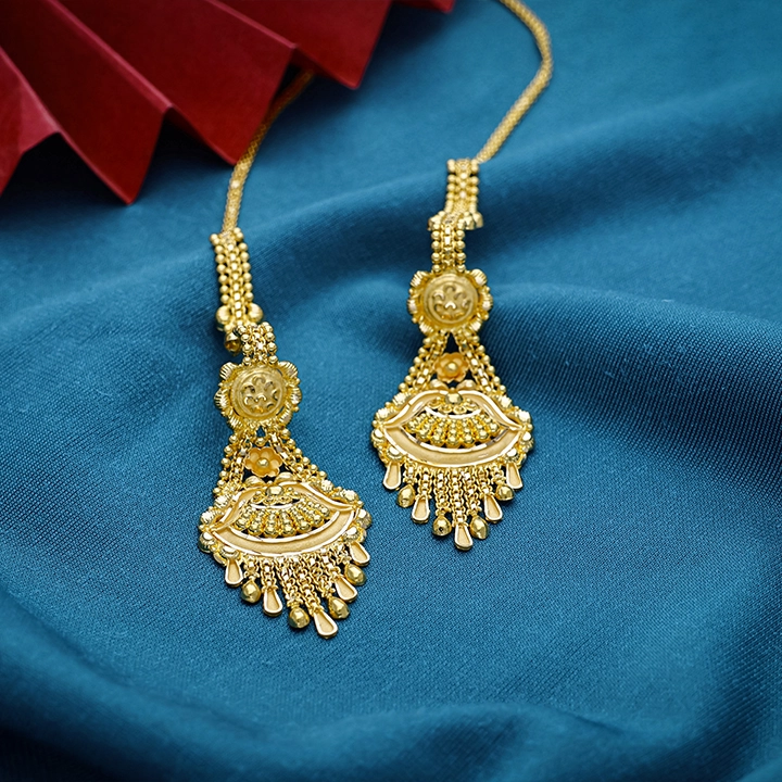 Chandrabali Gold Karnaful & Kaan Chain - KRNF1384SU2EA1