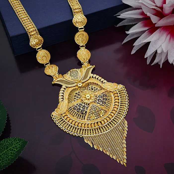 Intricate Filigree Gold Statement Necklace-NKSS5599 SU2E83 - Image 2