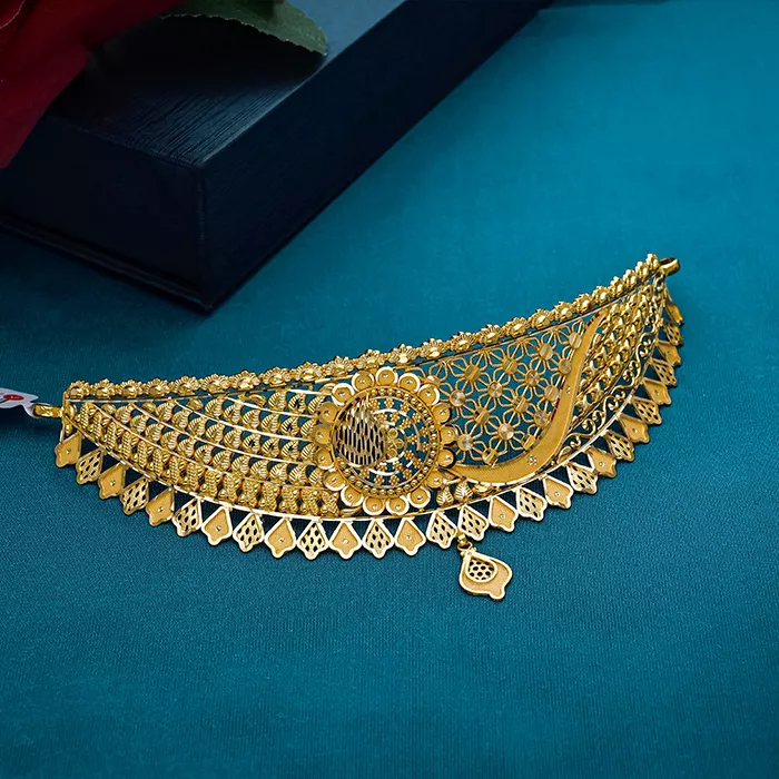 Elegant 22KT Gold Choker Necklace-NCCS0358 SU2E99 - Image 2