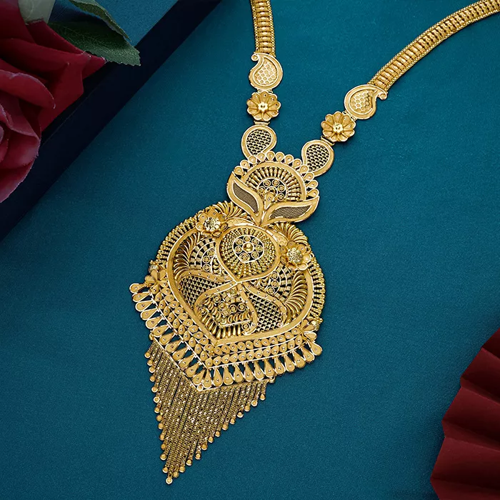Royal 22KT Long Gold Necklace-NKSS5708 SU2E83 - Image 2