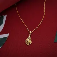 Gold Filigree Triangle Pendant - 1060008139538S283