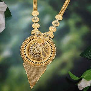 Opulent Gold Long Necklace with Intricate Detailing-NKSS5583 SU2E83
