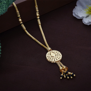 22K Gold Black Beads Jaali Mangalsutra - MS6893SU2E9G