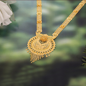 Shagun Aura Long Gold Necklace-NKSS1029