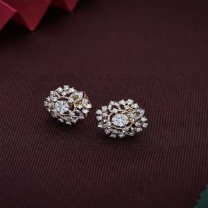 Zivah Collection Diamond Petal Stud Earrings - DERR1915S370 JD/372208KE608232 C.N:22J627102502