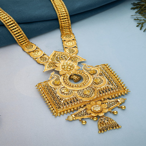 Rajwada Peacock Antique Long Gold Necklace-NKSS2388 SU2E88