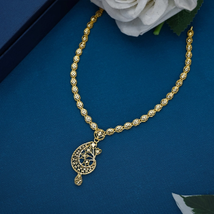 22K Gold Turkish Floral Pendant Necklace - NCKSS31466S364