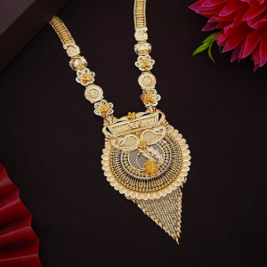 Royal Heritage Temple Gold Necklace - NKSL6099SU32A1