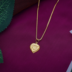 Heart Shaped Maa Durga Kids Gold Pendant Locket - LKT5359SU2E81