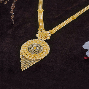Blooming Vine Long Gold Necklace-1060009953997AA S384