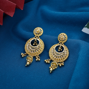 22K Gold Circular Jhumka Drop Earrings - ER20863SU2E53