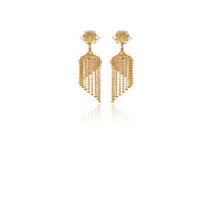 Glimmering Lacy Jhoomer Earrings-1060007063315AA S342