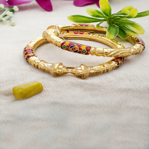 Beautiful Meena Work Bangles-1060008999154AA S372