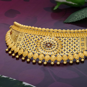 Svarnika Floral Heritage Gold Choker-NCCS0594 S263