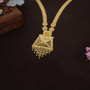 Rectangular Grace Long Gold Necklace-1060010895880AA S381