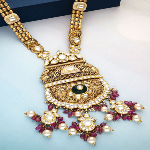 Royal Heirloom Long Gold Necklace-NKSL3152 S401