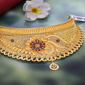 Swarna Lahari Floral Gold Choker-NCCS0598 S263
