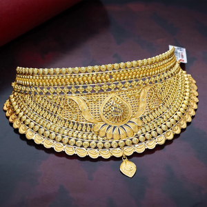 Floral Forum Meshwork Gold Choker-NCCS0768 SU2EA1
