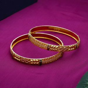 Heritage Leaf Gold Bangles - BNG22953S322