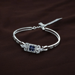 Elegant CZ Geometric Silver Bracelet - SBLS1420S201