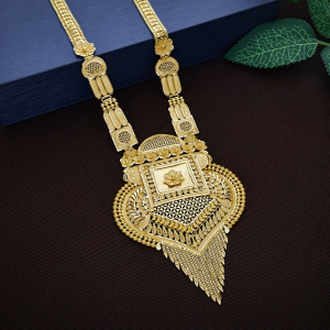 Exquisite Floral Jaali Gold Long Necklace - NKSL8446SU2E88