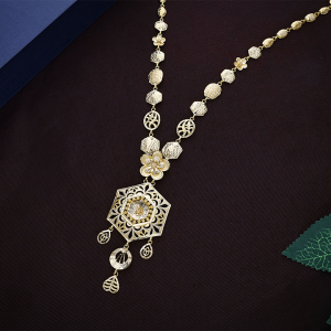 Ameyaa Hexagonal Bloom Filigree Necklace - NKSL8296SU2E83