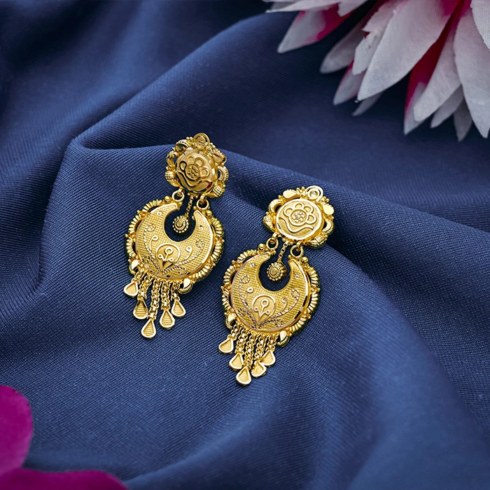 Chandelier Gold Dangler Earrings-ER16488 SU2E99 - Image 2