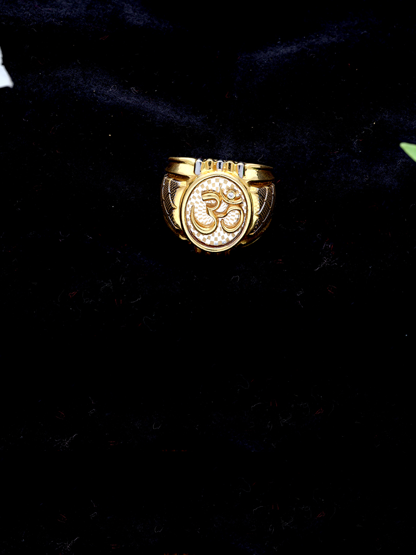 Radiant Om Oval Gold Ring For men-1060006023068AA S174 - Image 2