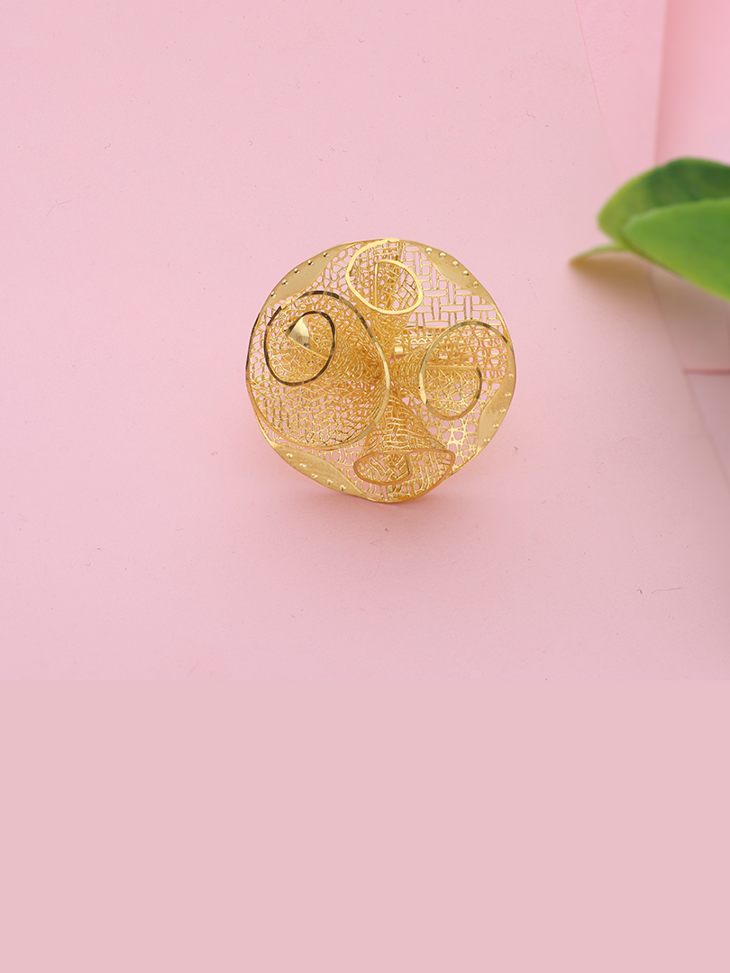 Gilded Petal Ring-1060006769713AA S263 - Image 2