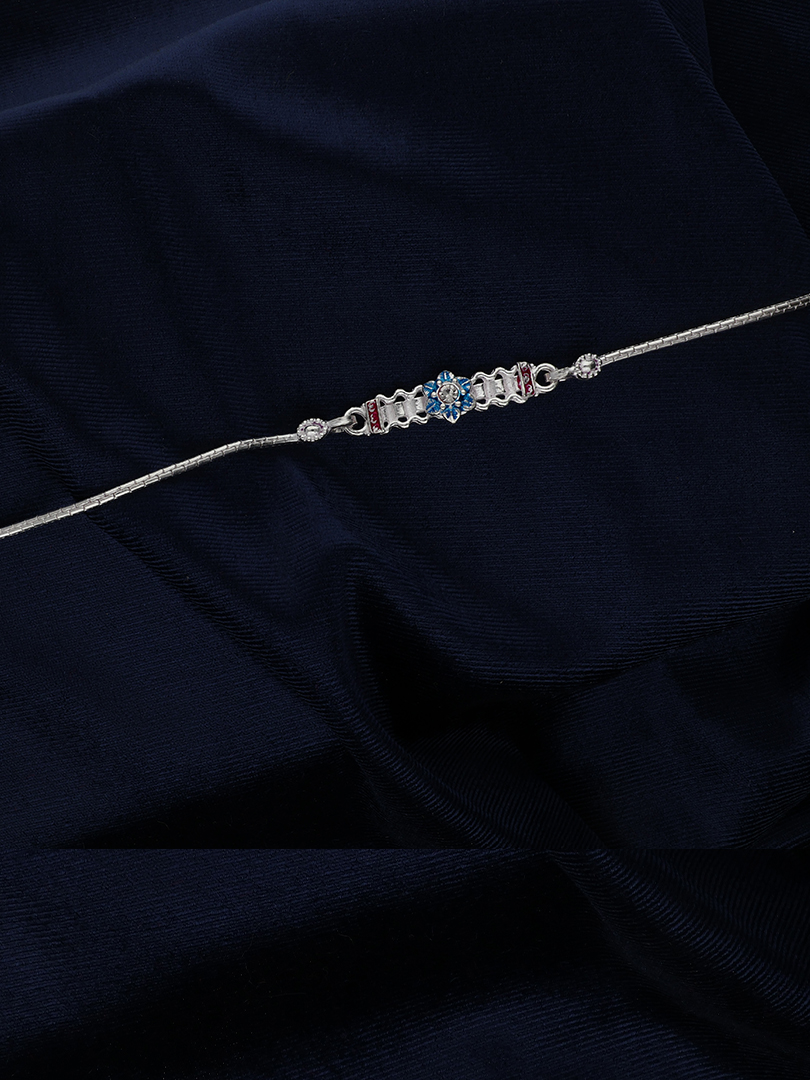 Silver Blossom Rakhi - Image 2