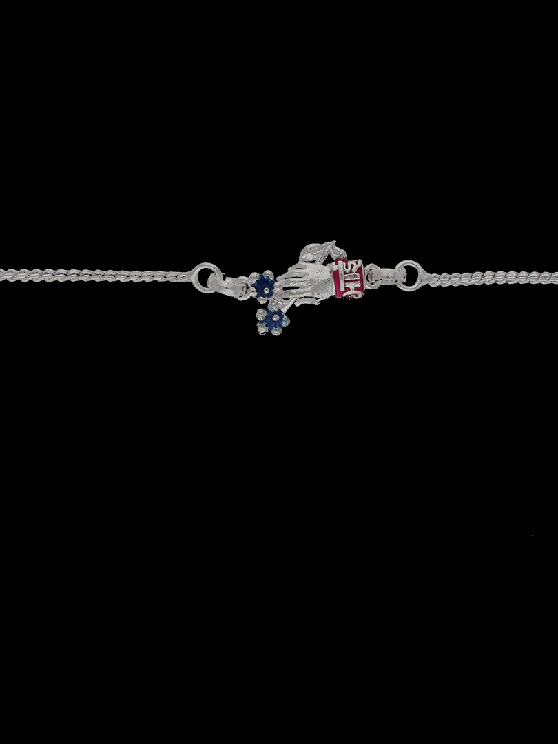 Sacred Bond Silver Rakhi - Image 2
