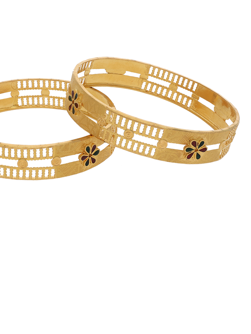 Golden Bloom Bangles-1060004637953AA S101 - Image 2
