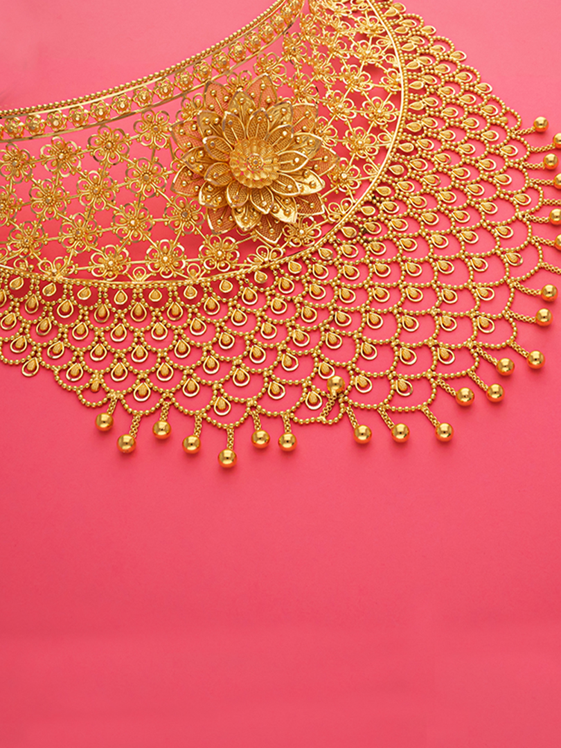 Royal Filigree Bridal Gold Choker -1060008667971AA S346 - Image 2